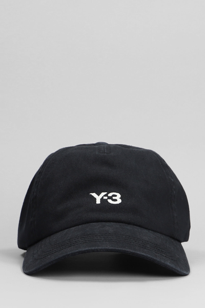 Shop Y-3 Hats In Black Cotton