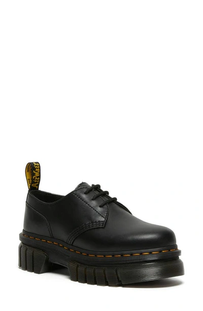 Dr. Martens Audrick Nappa Leather Platform Shoes In Black