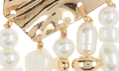 Shop Nakamol Chicago Wavy Freshwater Pearl Fringe Drop Earrings In White