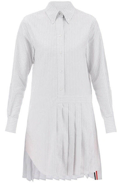 Shop Thom Browne Striped Oxford Shirt Dress Women In Multicolor