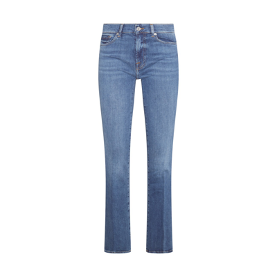 Shop 7 For All Mankind Blue Denim Bootcut Jeans