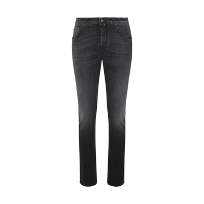 Shop Jacob Cohen Dark Grey Cotton Jeans In Zzju0642