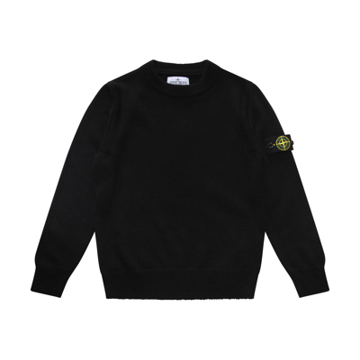 Shop Stone Island Black Cotton Sweater
