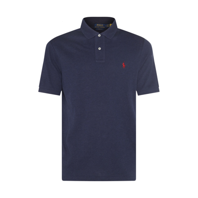 Shop Polo Ralph Lauren Blue Cotton Polo Shirt In Spring Navy Heater