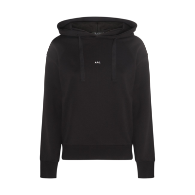 Shop Apc Black Cotton Christaina Sweatshirt