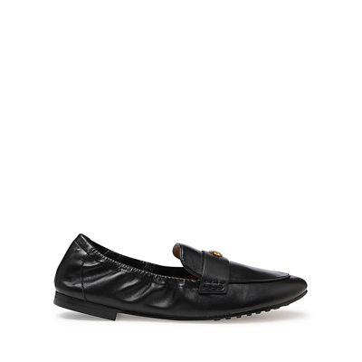 Shop Tory Burch Black Leather Loafers