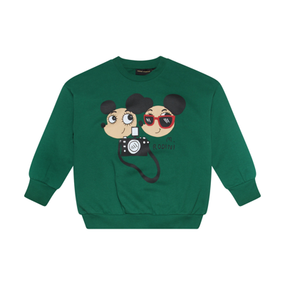 Shop Mini Rodini Green Cotton Ritzratz Sweatshirt