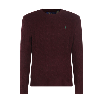 Shop Polo Ralph Lauren Aged Wine Wool And Cashmere Blend Sweater