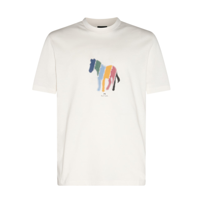 Shop Ps By Paul Smith White Multicolour Cotton T-shirt