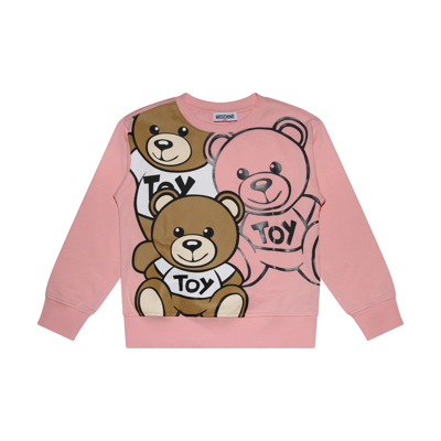 Shop Moschino Sugar Rose Cotton Toy Bear Sweatshirt