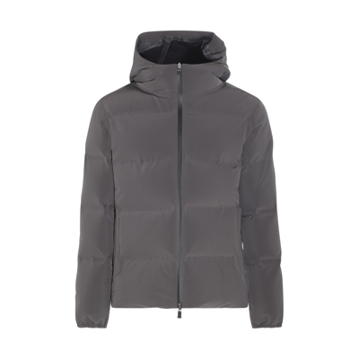 Shop Herno Dark Grey Down Jacket