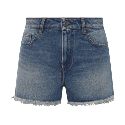 Shop Ami Alexandre Mattiussi Blue Denim Shorts