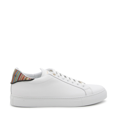 Shop Paul Smith White Leather Beck Sneakers