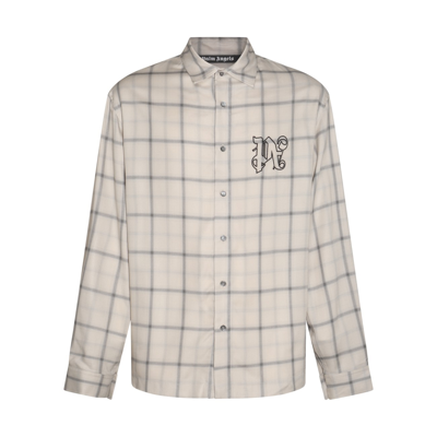 Shop Palm Angels Multicolour Check Shirt In White