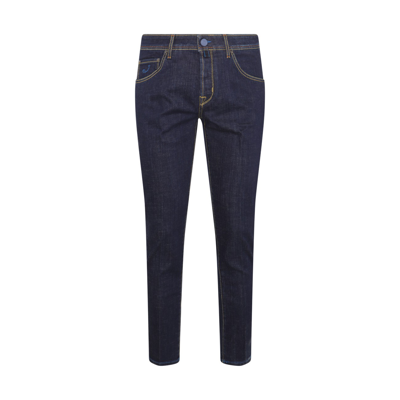 Shop Jacob Cohen Dark Blue Cotton Jeans In Zzju0634