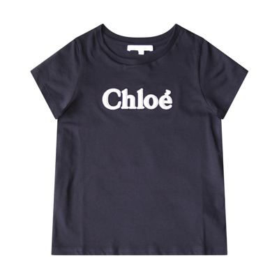 Shop Chloé Marino Cotton Logo T-shirt