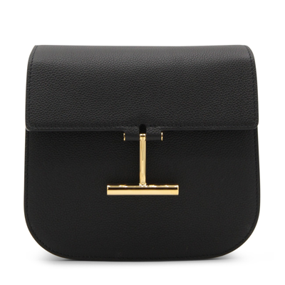 Shop Tom Ford Black Leather Tara Mini Shoulder Bag