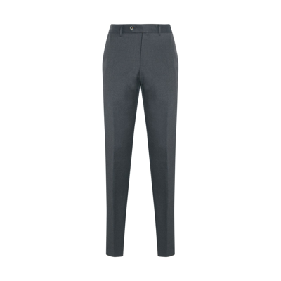 Shop Pt Torino Dark Grey Virgin Wool Blend Stretch Jogger Pants