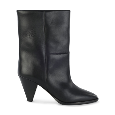 Shop Isabel Marant Black Leather Rouxa Boots