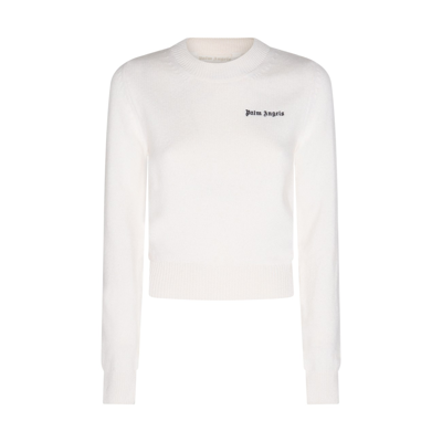 Shop Palm Angels Butter Viscose Blend Classic Logo Sweater