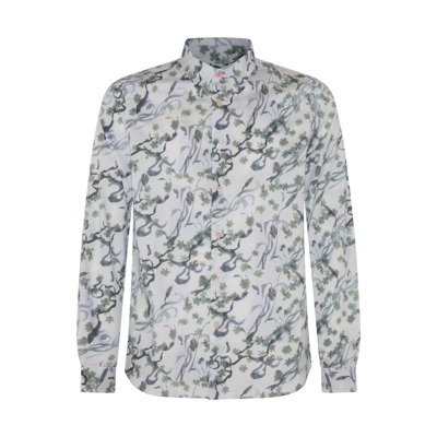 Shop Ps By Paul Smith Green Multicolour Cotton Shirt
