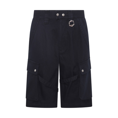 Shop Marant Black Cotton Cargo Shorts