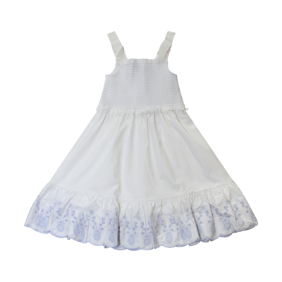Shop Self-portrait White Cotton Dress