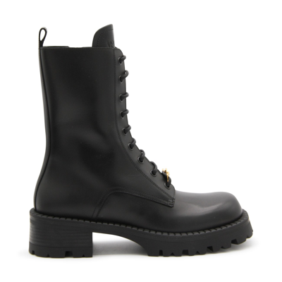 Shop Versace Black Vagabond Boots In Black/gold