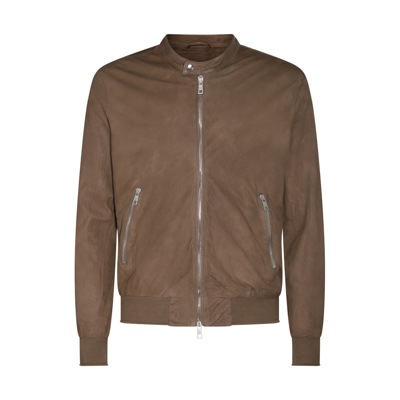 Shop Giorgio Brato Brown Leather Jacket