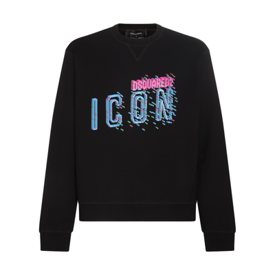 Shop Dsquared2 Black Cotton Sweatshirt