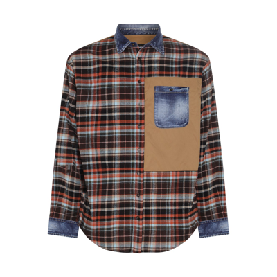 Shop Dsquared2 Multicolour Flanel Cotton Shirt