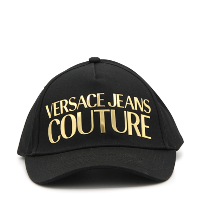 Shop Versace Jeans Couture Black And Yellow Cotton Baseball Cap
