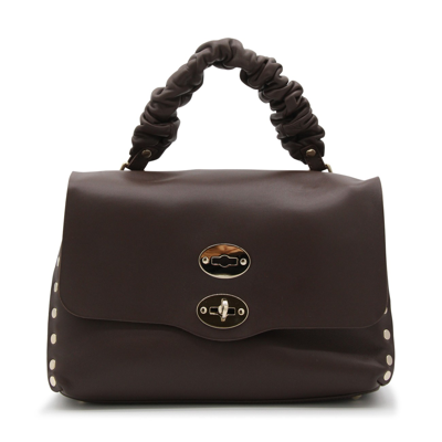 Shop Zanellato Brown Boleto Leather Postina Heritage Glove Luxethic Small Top Handle Bag