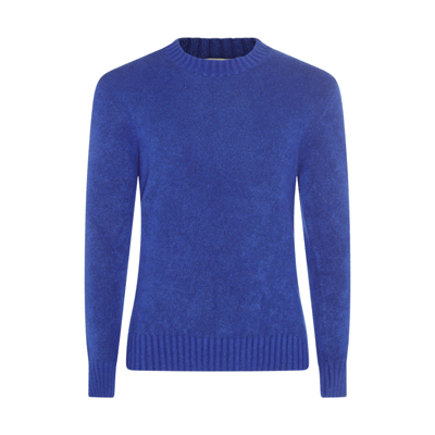 Shop Piacenza Cashmere Blue Wool Knitwear In Blue Royal