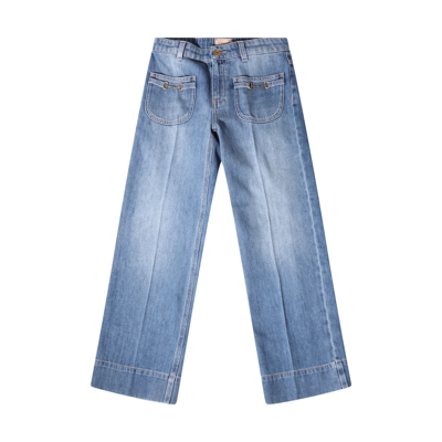 Shop Gucci Blue Denim Jeans