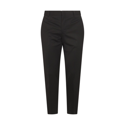 Shop Pt Torino Black Wool Blend Epsilon Pants