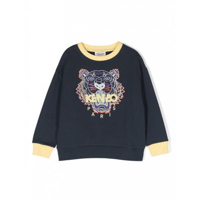 Shop Kenzo Marine Cotton Tiger Sweatshirt