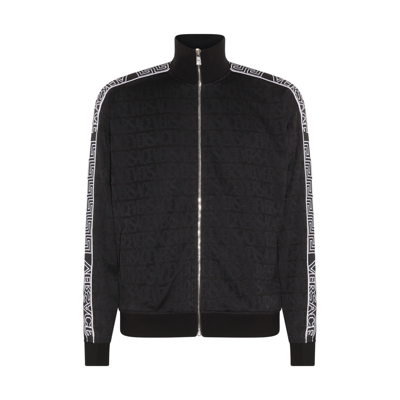 Shop Versace Blak Nylon Sweatshirt In Black