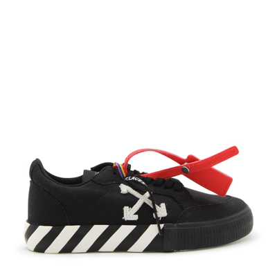 Shop Off-white Black Canvas Vulcanized Sneakers