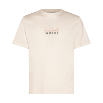 Shop Autry White Cotton T-shirt