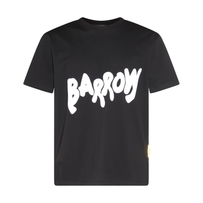 Shop Barrow Black And White Cotton T-shirt