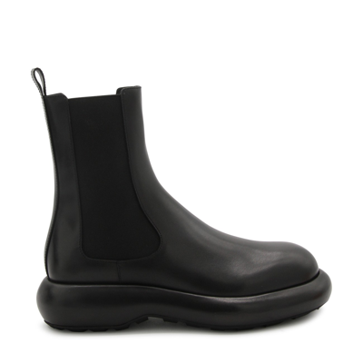Shop Jil Sander Black Leather Boots