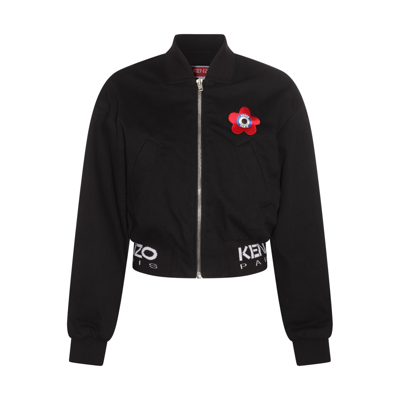 Shop Kenzo Black Denim Boke Flower Casual Jacket