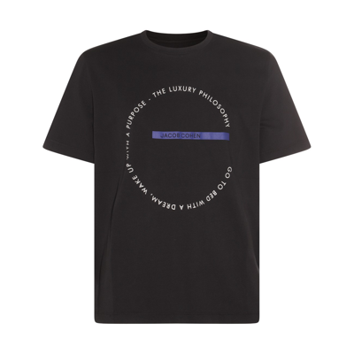 Shop Jacob Cohen Black Cotton T-shirt