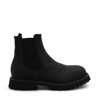 Shop Premiata Black Leather Beatle Boots In Nero