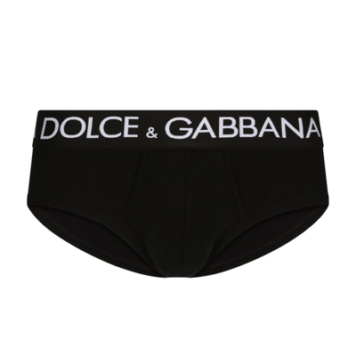 Shop Dolce & Gabbana Black Cotton Briefs