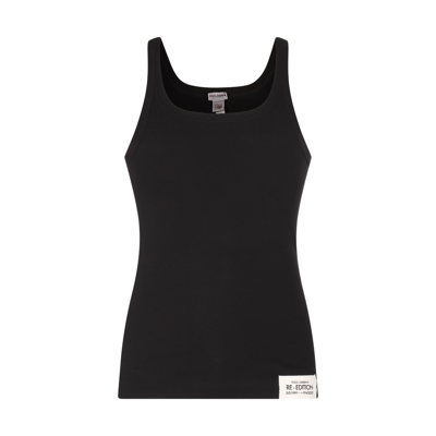 Shop Dolce & Gabbana Black Cotton Tank Top