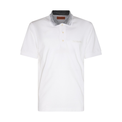 Shop Missoni White Cotton Polo Shirt