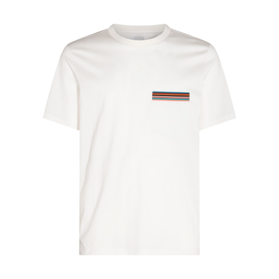 Shop Paul Smith White Cotton Pocket T-shirt