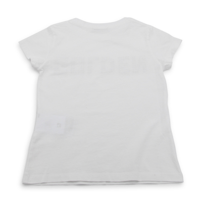 Shop Golden Goose White Cotton Logo T-shirt